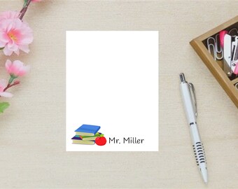 Teacher Christmas Gift| Personalized Teacher Note Pad| Coworker Teacher Gift| For Him Teacher Personalized Notepad| Teacher Notepad Gift