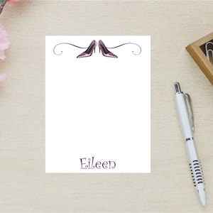 Purple Heels NotePad, Shower Gift Favors, Girlfriend Birthday Gift