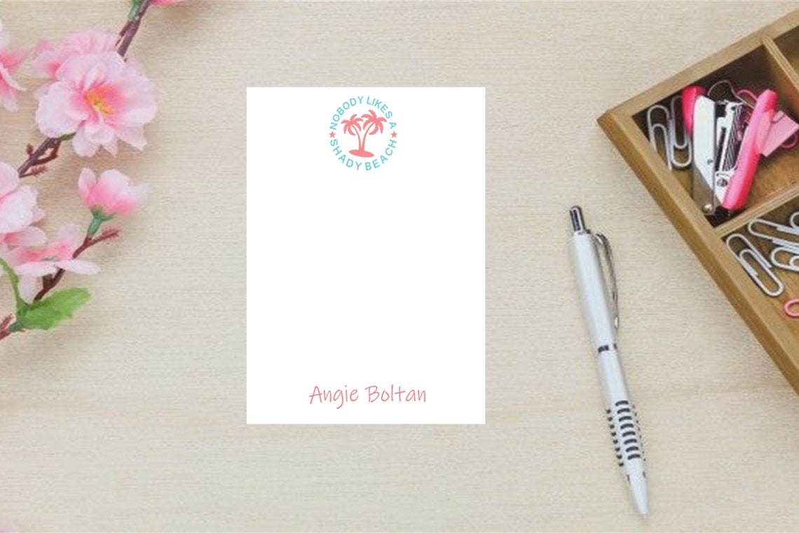 Custom Notepad, Personalized Notepad, Beach Theme Notepad, 2 Size