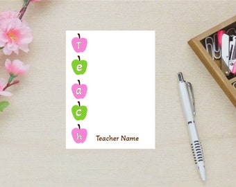 Teacher Christmas Gift| Personalized Gift Teacher| Holiday Gift Teacher| Teacher Note Pad Gift|From the Desk of| Personalized School Teacher