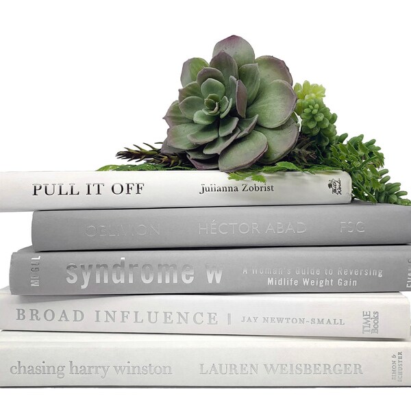 White Decorative Books Etsy