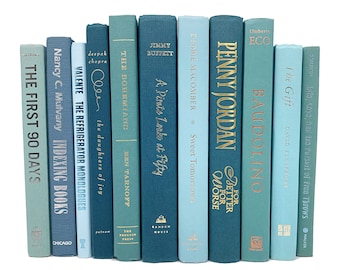 Hardcover Decorative Book Bundles by Color Bundle - Coastal, Lake and Beach Hues - Bookshelf Decor