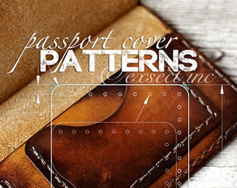 Leather Passport Cover Patterns: DIY Wallet with 4 Pockets (26 Page PDF)