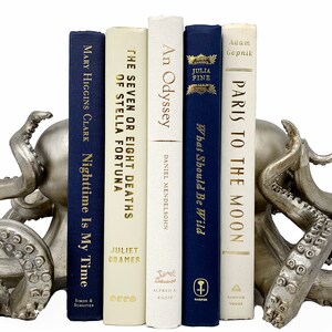 Bundle of Navy, Beige, Ivory, Tan, White Decorative Books Staging Books Color Bundle Cream Home Decor Stack of Books image 3