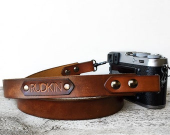 Personalized Gift Leather Camera Strap - Gift for Him or Her - Tech Accessories 2023 Gifts, Photographer Gifts, DSLR/SLR, 2023 Holiday Gift