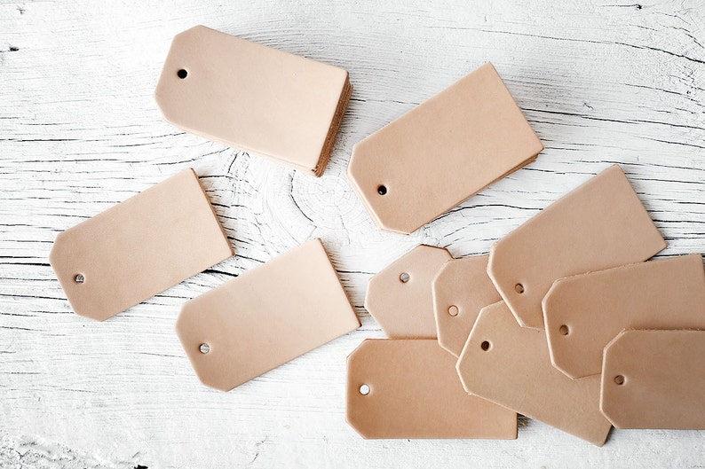 50 Blank Leather Luggage Tag Cut Outs 50 Pack Pre Punched Etsy