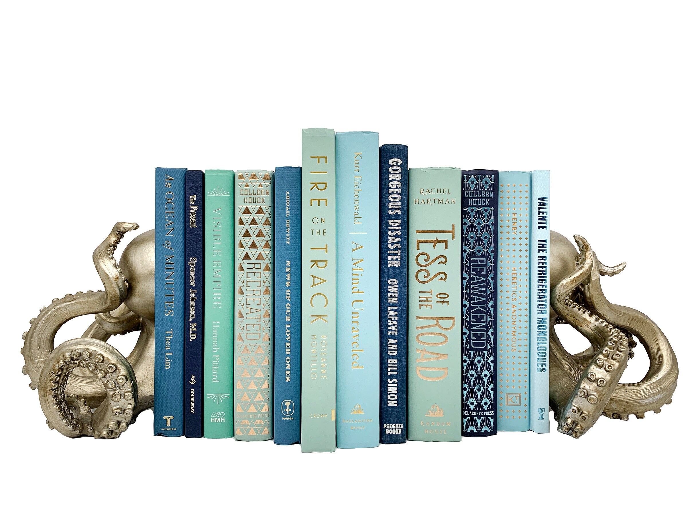 REAL Decorative Books by Color Bundle Greens Blues and Etsy