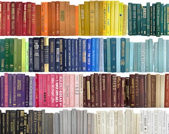 Real Hardcover Books by Color for Home Decor, Bookshelf Decor, Staging, AirBnB Rental Shelf Decor, Storage and Moving Shelf Filler, Examples