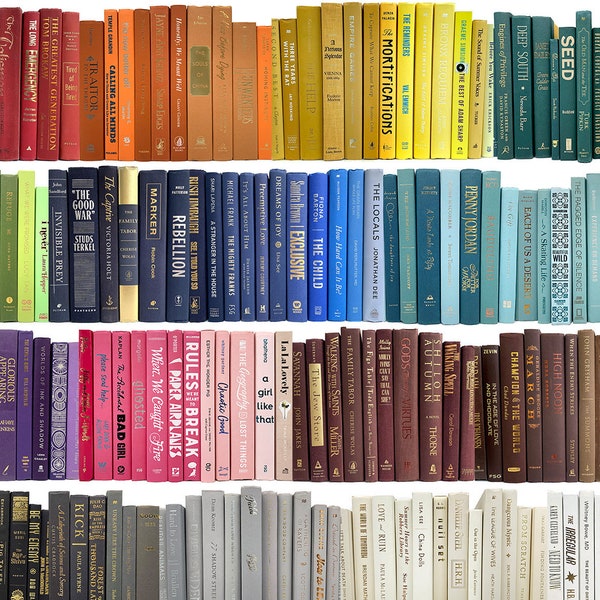 BOOK BUNDLES - Five Used Hardcover Books by Color for Home Decor, 5 Damaged Books at LOW Prices