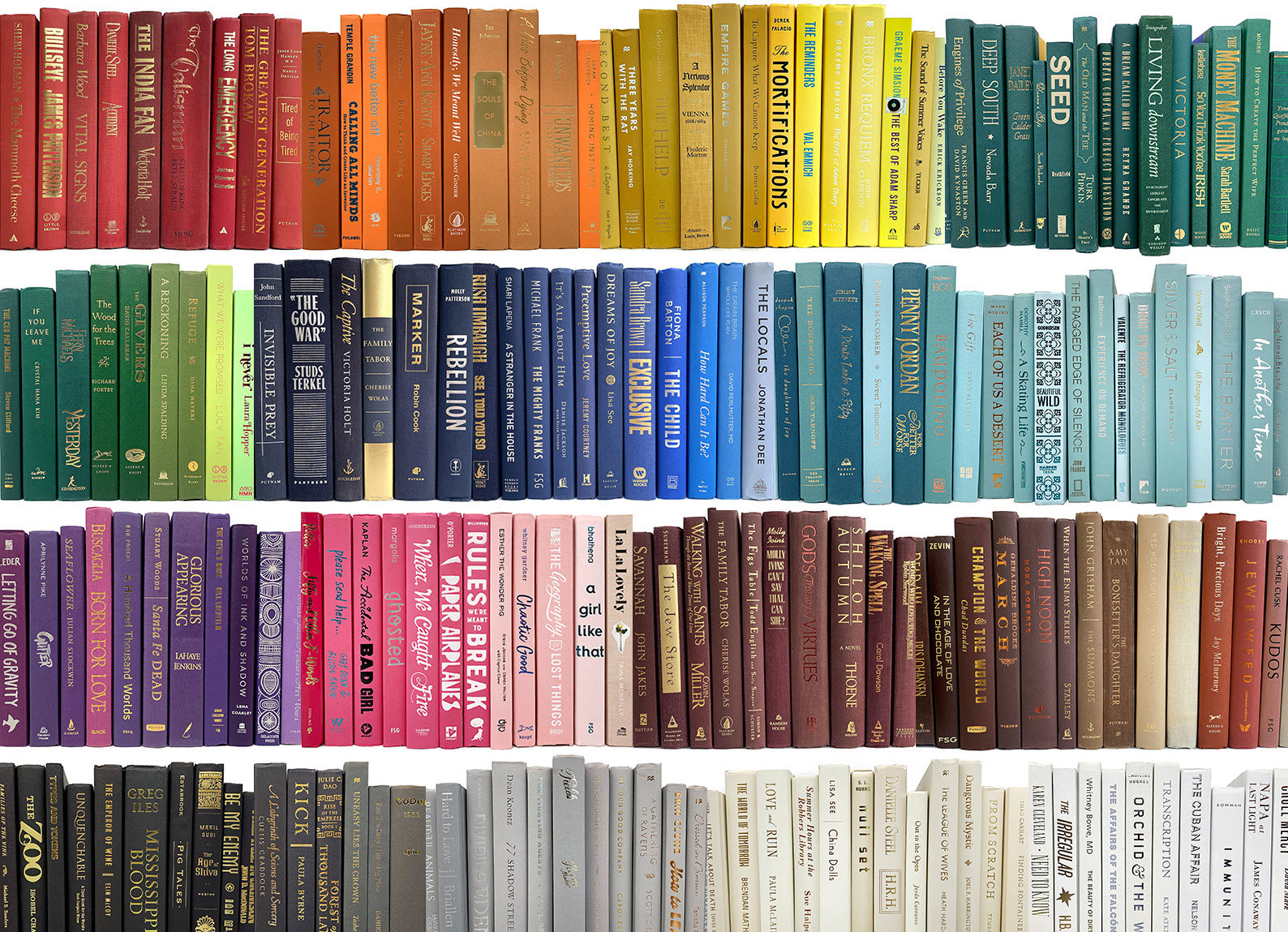 Used Hardcover Books Arranged by Color for Home Decor, Damaged Books at LOW Prices
