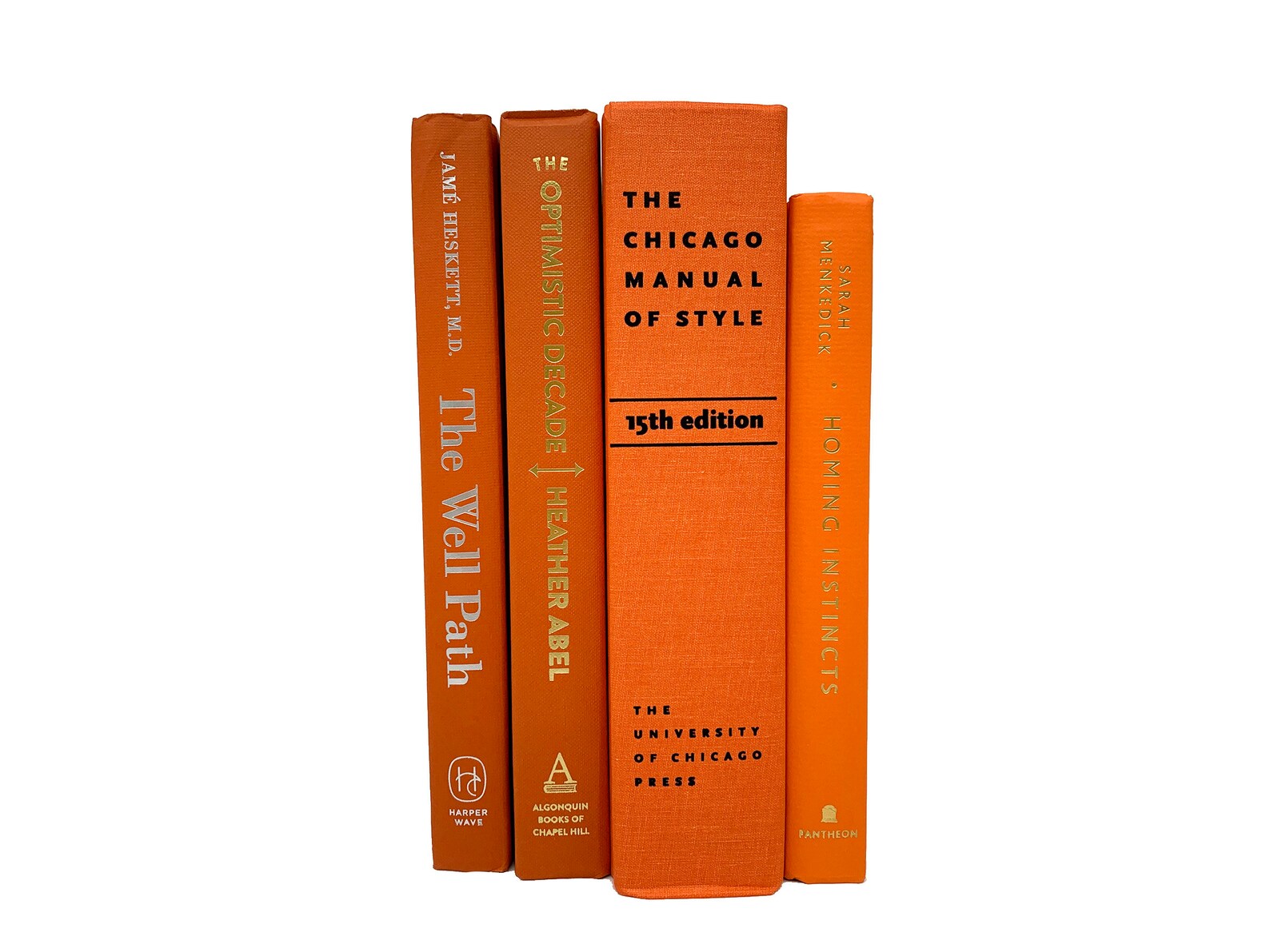 Bundle of Decorative Books by Color Bundle Orange Red and Etsy