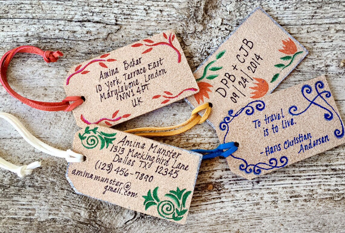 50 Blank Leather Luggage Tag Cut Outs 50 Pack Pre Punched Etsy