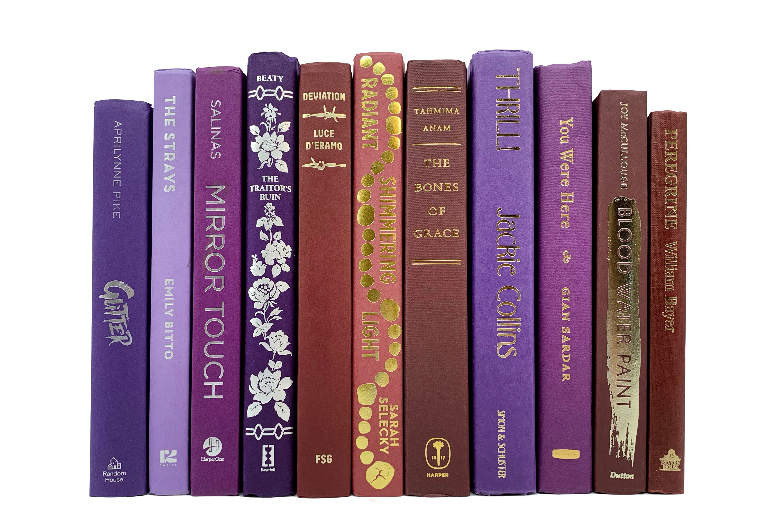 Bundle of REAL Decorative Books Bundle Purple Red and Berry Etsy