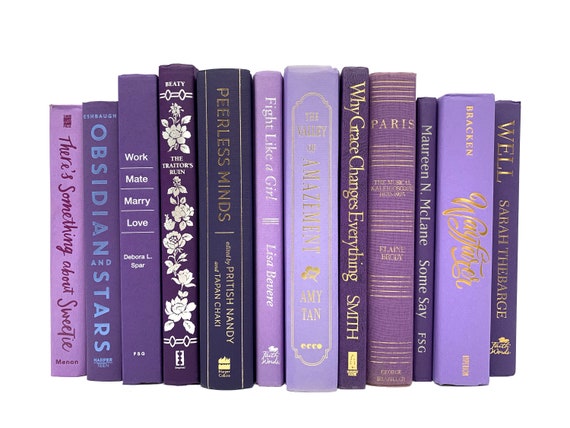 Pink and Purple Decorative Books Girly Decor Feminine Decor 