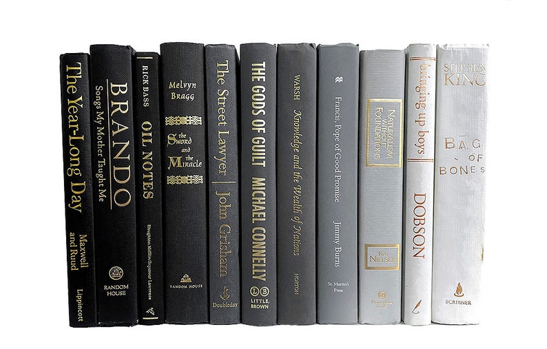 Shades of Grey Decorative Books by Color Bundle Gray Scale Etsy
