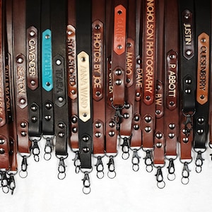 Dragonne en cuir personnalisée pour appareil photo : dragonne pour reflex numérique faite main, cadeau pour photographe