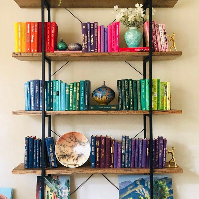 Used Hardcover Books Styled by Color for Home Decor, Damaged Books at ...