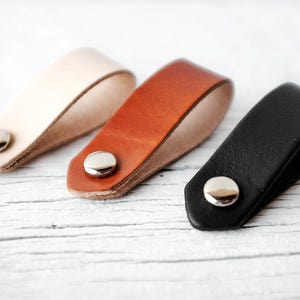 Cord Organizers - Genuine Leather Power Cord Keeper Holder Organizers - Tech Accessories