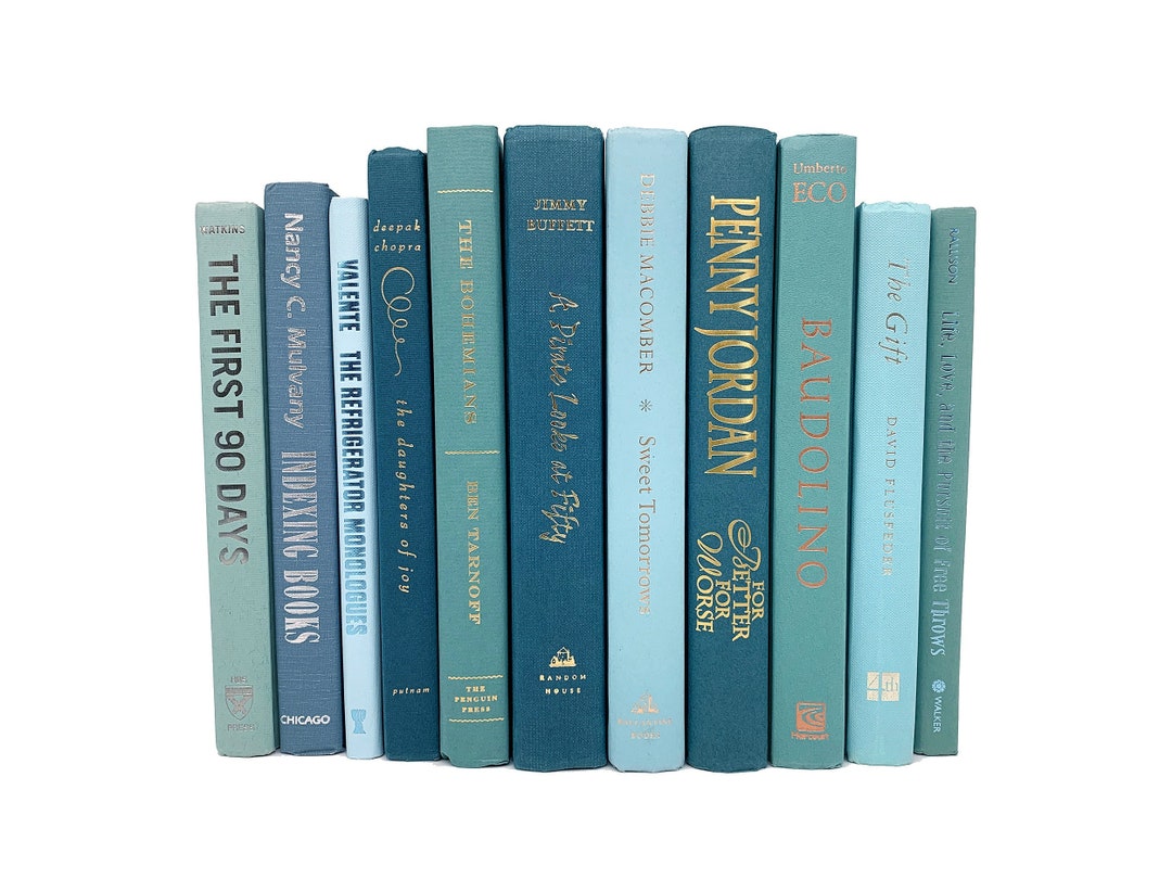 Hardcover Decorative Book Bundles by Color Bundle Coastal Etsy