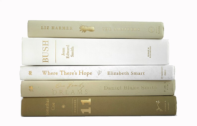 Bundle of Tan Beige Ivory Off White Decorative Books Etsy