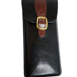 Vintage Jeun Bang Green Brown Leather Eyeglass Case 6\