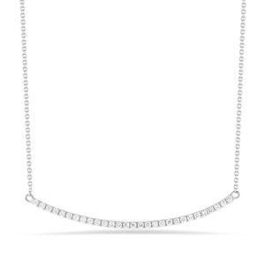 Diamond Curved Bar Necklace 2 inch 14k geel, wit, rose goud .43ct natuurlijke diamanten skinnybling bestseller de originele bar afbeelding 7