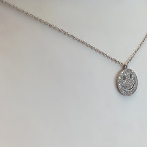 Diamond Smiley Face Necklace in 14K White Gold image 4
