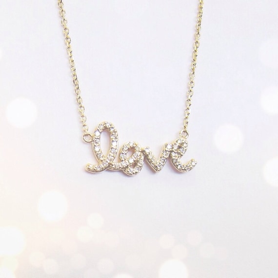 Lucky Script Necklace – The Little Shop of Jewels