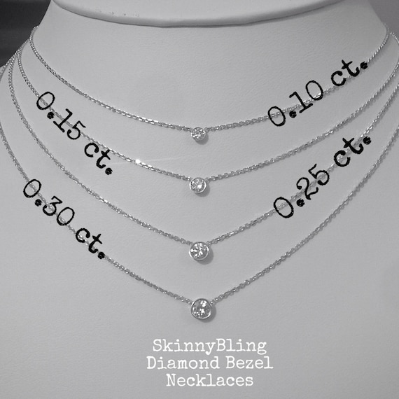 Bezel Set Diamond Solitaire Necklace, .11 Carat, 14K Yellow Gold –  Fortunoff Fine Jewelry