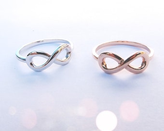 14k Gold Infinity Ring (white, yellow, or rose gold)