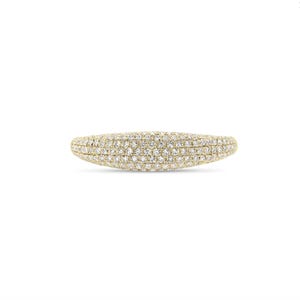 Pave Diamond Dome Ring 14k Gold, Birthday Gift for Her, Valentines Day Gifts, Dainty Jewelry, Stacking Rings, Fine Jewelry by Skinnybling