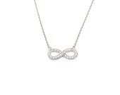 Small Diamond Infinity Necklace, 14KT Gold, Natural Diamonds, Infinity Sign, Anniversary Gift, Dainty Fine Jewelry by Skinny Bling
