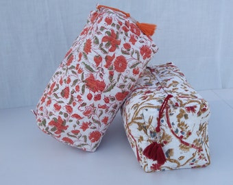 18th Century Reproduction Fabric Makeup Bags