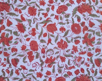 18th Century Reproduction "German Summer" Hand Block Print