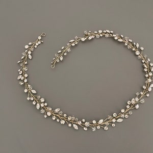 Swarovski Crystal Bridal Hair Vine  / Delicate Long Hair Vine / Gold Crystal Wedding Hairpiece  / Crystal  Headband / Bridal Halo Crown