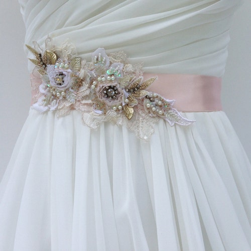 blush pink sash for dress Blush Pink Bridesmaid Accessories Size Toddler