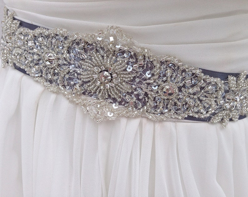 Crystal Beaded Bridal Sashwedding Sash crystal Bridal Sash Etsy