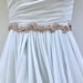 Rose Gold Floral Crystal Bridal Wedding Sash / Vintage Leaf - Etsy