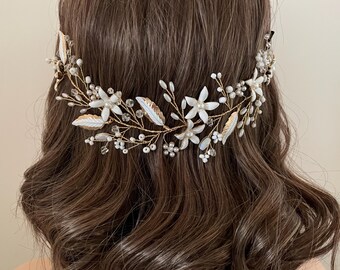 Swarovski Crystal Bridal Hair Comb: Ivory Pearl Wedding  display picture 1