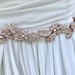 Rose Gold Floral Crystal Bridal Wedding Sash / Vintage Leaf - Etsy