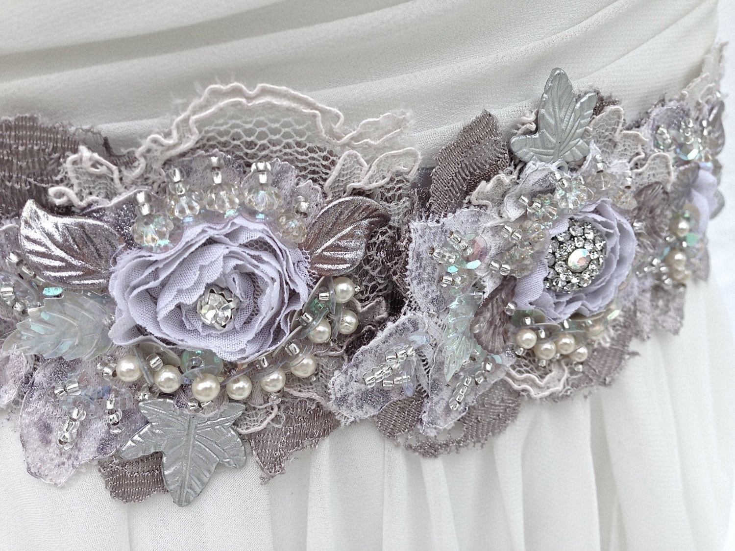 Beaded Lace Bridal Sash Wedding Sash in Lavender Plum and Etsy