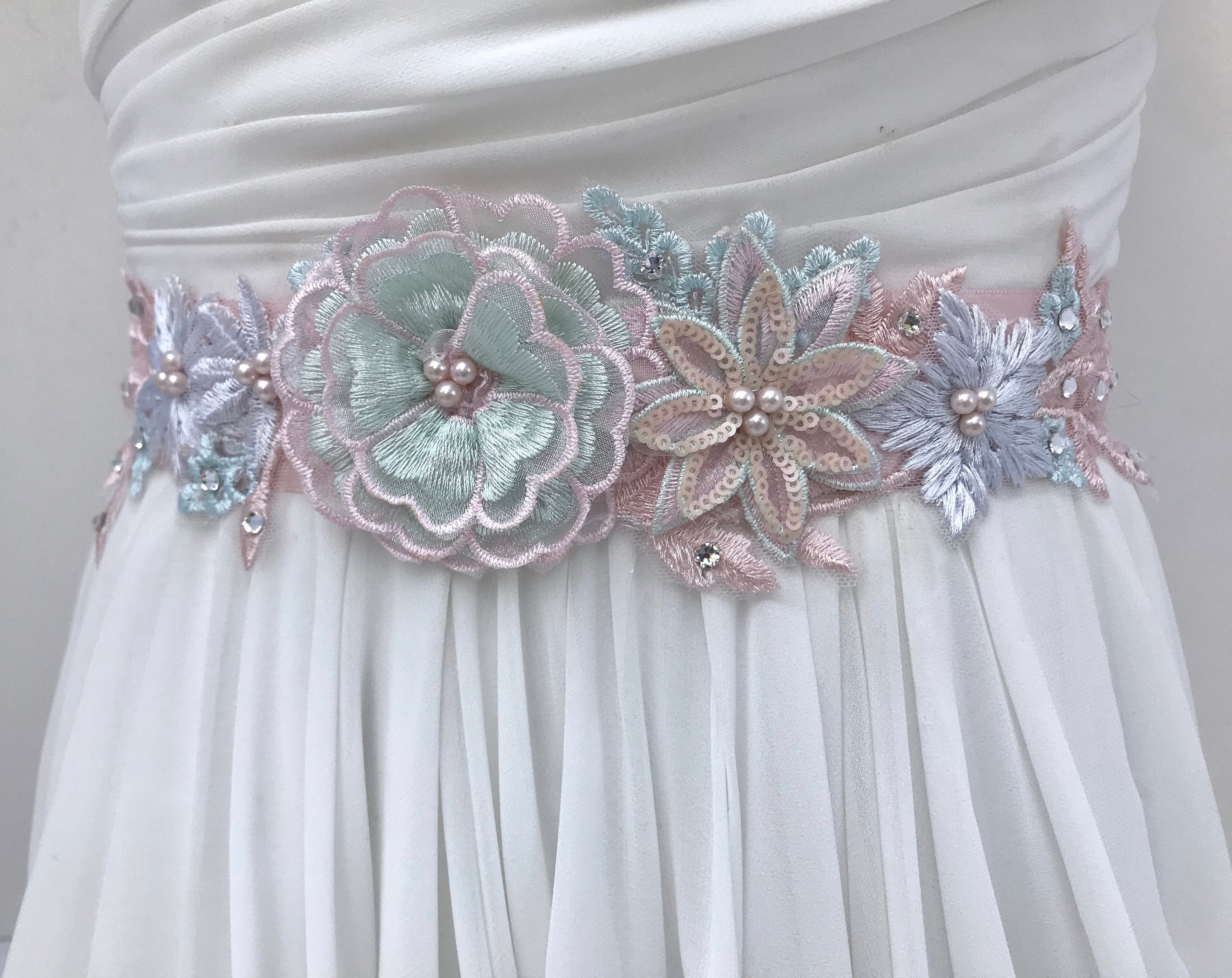 Floral Spitze Braut Hochzeit Schärpe / Swarovski Kristall ...