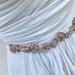 Rose Gold Floral Crystal Bridal Wedding Sash / Vintage Leaf - Etsy