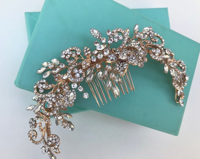 bridal headpieces rose gold