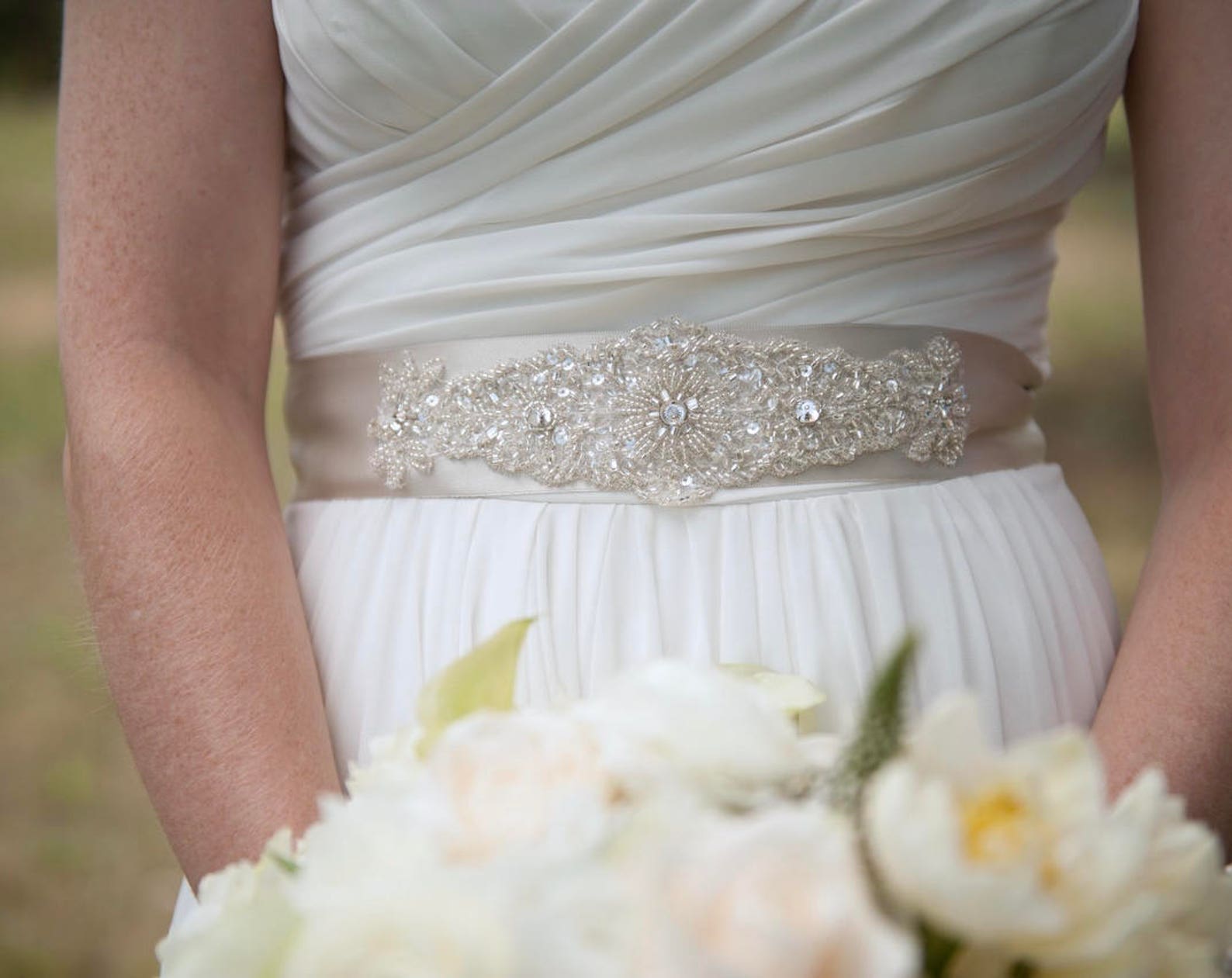 Crystal Beaded Bridal Sashwedding Sash crystal Bridal Sash Etsy