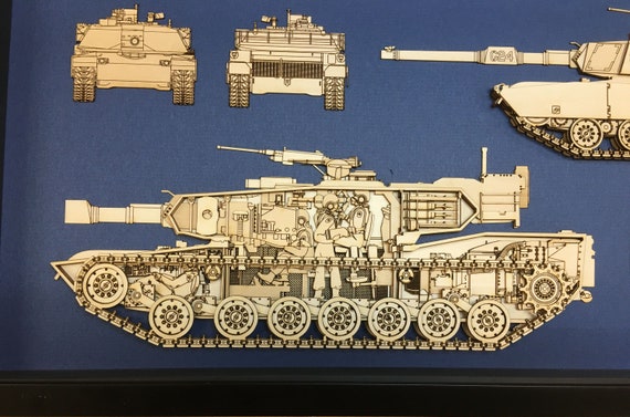 テキスタイルデザイン　Abrams M1A1 Abrams Wood Model - Etsy Denmark