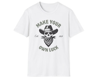 Machen Sie Ihr eigenes Luck Skull Unisex Softstyle T-Shirt