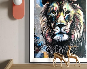 Stampe artistiche da parete con animale, in bianco e nero, con animali