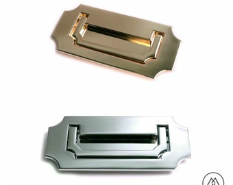 Campaign Furniture Handles - Polished Brass, Polished Chrome, or Matte Black - FAST SHIPPING