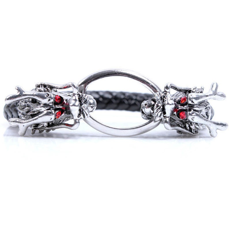 Mens Dragon Bracelet 20cm/7.87inch Cool Black Leather Orient Etsy